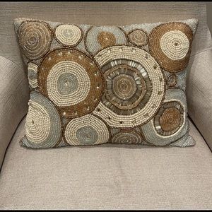 Pier 1 beaded pillows! Cream and Gold !
